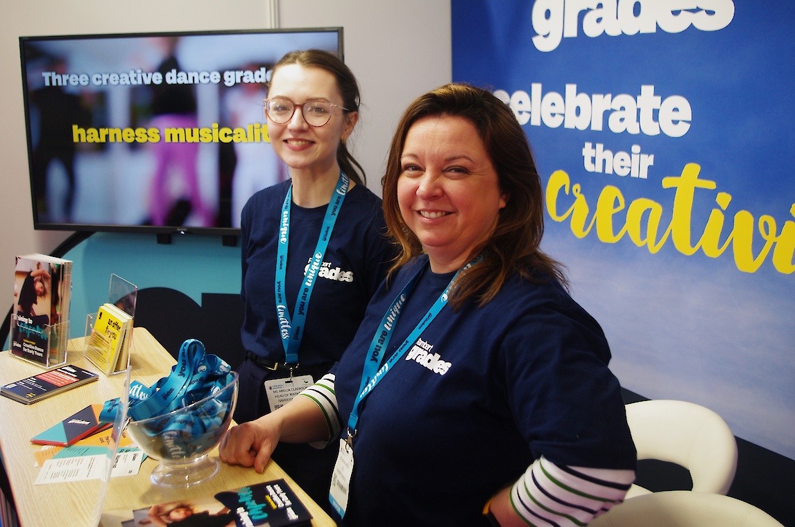 Marketing Manager Amelia and CEO Abigail at the Childcare and Education Expo 2024. Image by David Reeve.